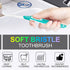 Pack 4 B Rush B Extra Soft Toothbrushes for Adults - Flossing Toothbrush for Sensitive Teeth and Receding Gums, Tapered