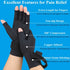 2 Pairs Fingerless Copper Arthritis Gloves for Women Men, Compression Gloves for Hand Pain Relief