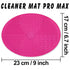 Makeup Brush Cleaner Mat, Silicone Brush Cleaning Mat Big Size with Suction Cup for Makeup Brush Cleaning (Hot Pink)