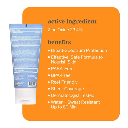 Thinksport Mineral Sunscreen, SPF 50, 2 Fl Oz - Clear Zinc Oxide, Water Resistant, Vegan Broad Spectrum