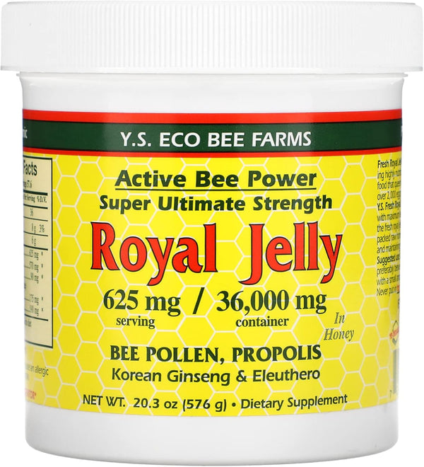 YS Eco Bee Farms YS BEE FARMS Jelly Bee Pollen Propolis Ginseng Royal, 20.3 OZ