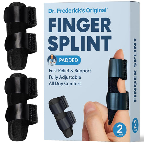 Dr. Frederick's Original Trigger Finger Splint - 2 ct - Adjustable Mallet Splint & Brace for Arthritis, Injury, & Sprain