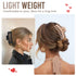 LuSeren Large Hair Clips for Women, 4.3 Inch Matte Banana Clips for Thin Thick Curly Hair, Strong Hold Neutral Colors