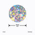 Hemway Ultra Sparkle Glitter - 1/8" Silver Holographic Circle Sequins for Crafts and Decoration - 50g