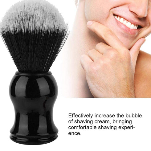 Shaving Brush with Wood Handle - Barber Cleaning Hairbrush Neck Duster for Salon and Home