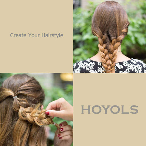 Hoyols 1000 Piece Pack Hair Bands, Elastic Rubber Ponytail Ties for Women Girls, Mini Soft Golden Color (Gold Metal)