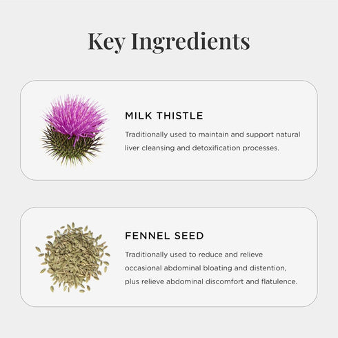 JSHealth Vitamins Detox and Debloat Liver Health Formula | Liver Detox Pills with Milk Thistle, Turmeric, Fennel (60