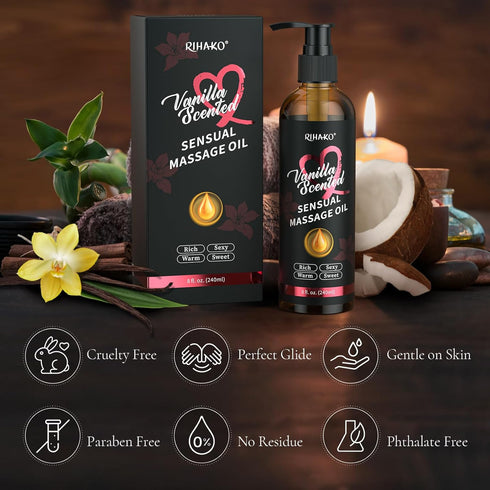 Valentines Day Date Night Sensual Body Massage Oil Vanilla Sensual Massage Oil for Couples - Couples Sweet and Sensual
