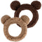 YISSION 2PCS Bear Ears No Slip Spa Headband for Face Wash, Makeup, Skincare, Elastic Hair Band for Women Girls (Brown