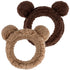 YISSION 2PCS Bear Ears No Slip Spa Headband for Face Wash, Makeup, Skincare, Elastic Hair Band for Women Girls (Brown