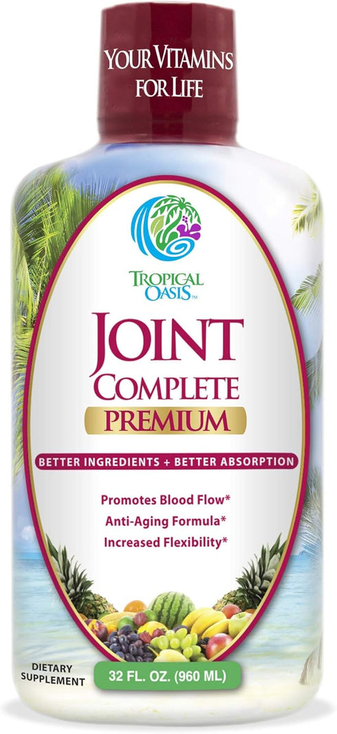 Joint Complete Premium Liquid Supplement with Glucosamine, Chondroitin, MSM, 32oz for Joint Health