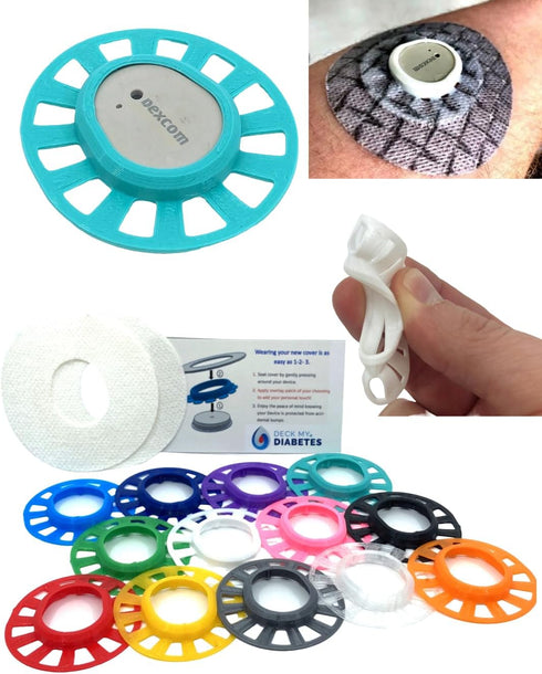 Dexcom G7 GripShield Flexible Reusable CGM Armor for Protection from Accidental Bumps (Aqua)