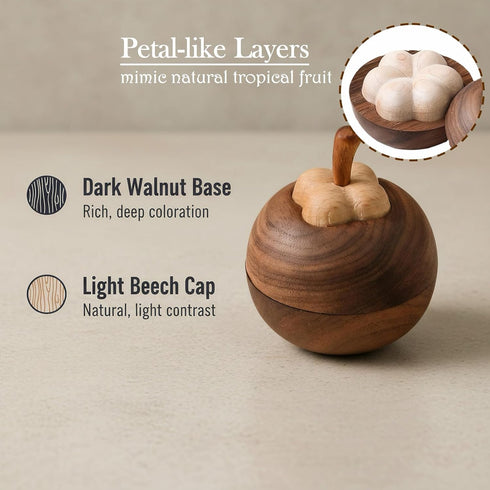 Nythriel Layered Wood Passive Diffuser Petal-Like, Small Portable Essential Oil Aromatherapy Decor, Mini No-Electric