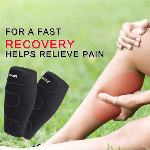 Calf Brace Shin 2 Pack - Compression Wrap Sleeve for Torn Calf Muscle Pain Relief, Adjustable Leg Support