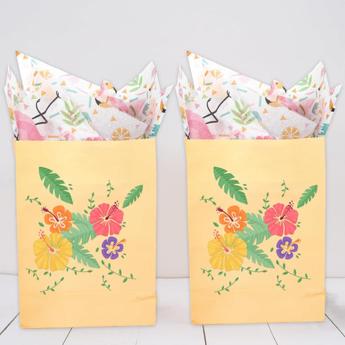 JarThenaAMCS 100 Sheets Hawaiian Tissue Paper, 14 x 20 Inch Tropical Gift Wrapping Paper for DIY Crafts, Summer Party