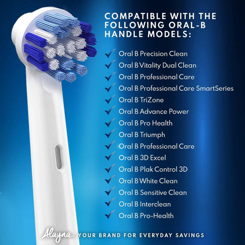 Replacement Toothbrush Heads Compatible with Oral B Braun | Pack of 16 for Professional Electric Toothbrushes
