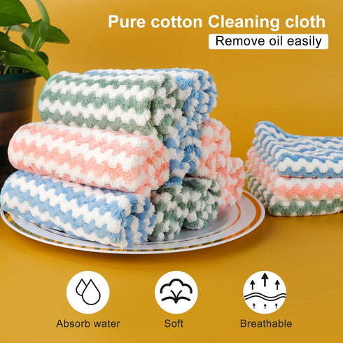 FGSAEOR Microfiber Cleaning Cloth, Ultra Absorbent Kitchen Towels for Washing Dishes, Cleaning Rags