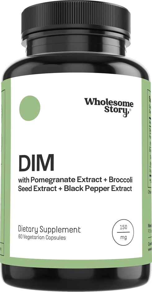 DIM Supplement for Women and Men Plus Pomegranate, Broccoli & Black Pepper | Hormone & Estrogen Balance Supplement | 60