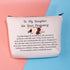 Pregnancy Daughter Makeup Bag with Waterproof Canvas and Zipper Closure