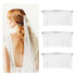 Lawie 20 Pack Silver Metal Side Hair Combs - 20 Teeth Wire Twist Clips for Wedding Bridal Veil, French Twist Updo