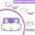 Tessco 24 Pack Plastic Jars with Lids, Round Refillable Cosmetic Containers, Empty Body Butter Jars for Cosmetics
