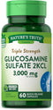 Nature's Truth Glucosamine Sulfate Capsules, 3000mg, 60 Count, Non-GMO & Gluten Free