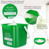 Matthew Red&Green&Blue Detergent and Sanitizing Cleaning Bucket 3 Quart Cleaning Pail,Set of 3 Square Containers,Built-In Spout w/Handle,Wash Rinse Sanitize Handwash Bucket,Incl.3Pcs Microfiber Cloths by MATTHEW CLEANING PRODUCTS