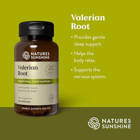Nature's Sunshine Valerian Root, 100 Capsules, Herbal Supplement for Relaxation and Sleep Support
