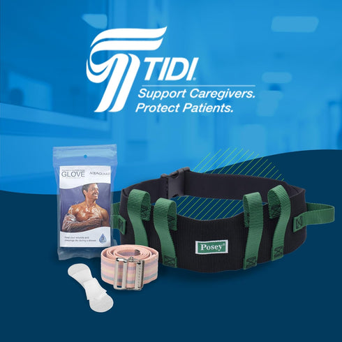 TIDI Posey Quick-Release Gait Belt - Navy Blue, 52”, Medical Supplies for Nurses, Physical Therapy & Home Care (6528Q)