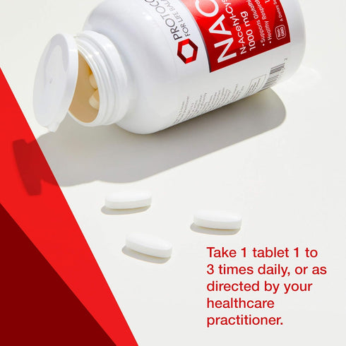 Protocol NAC 1,000mg - N-Acetyl-Cysteine Supplement for Glutathione Production & Respiratory Function - 120 Tabs