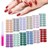 Maitys 168 Pcs Nail Stickers, 12 Sheets Full Wrap Polish Strips, Glitter Self Adhesive DIY Gel Nail Strips for Holiday