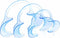 Niveus Dental Cheek Retractor, C-Shape Mouth Opener for Teeth Whitening, Autoclavable, Clear Blue, Pack of 3