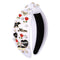 Mother’s Day Headband for Women Beaded Mama Knotted Headband Glitter Embellished Rhinestone Pearl Headband Holiday Wide Top Knot Headband Mother’s Day Hair Accessories Gifts (White)