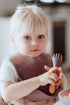 Paperclip Color-Changing Toddler Feeding Spork & Spoon Set, 100% BPA Free, Light Moon