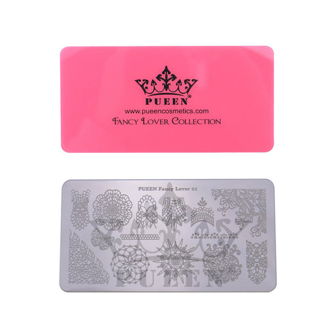 PUEEN Nail Art Stamping LOVE BOX I - 4 Lover Collection Plates - Unique Nailart Polish Accessories Kit