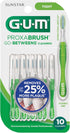 GUM Proxabrush Go-Betweens - Tight Interdental Brushes, Soft Bristled Dental Picks for Plaque Removal, 10ct (6pk)