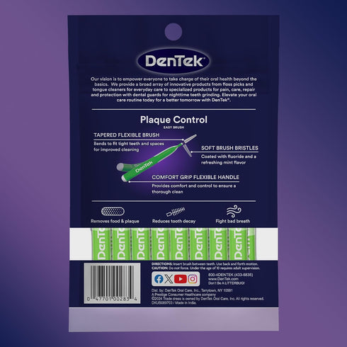 DenTek Easy Brush, Plaque Control Interdental Cleaners, Tight, 16 Count