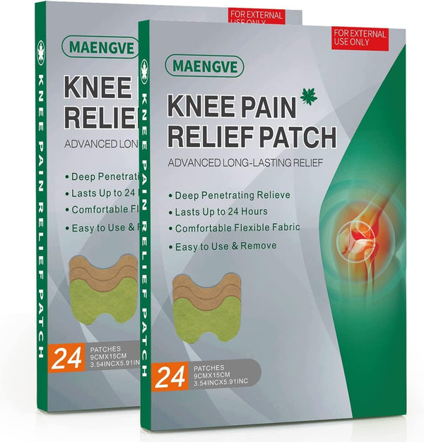 48Pcs Extra Strength Knee Pain Relief Patch - Fast & Long-Lasting Relief for Neck & Back