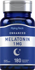 Piping Rock Melatonin 1 mg | 180 Vegetarian Tablets, Gluten Free, Non-GMO