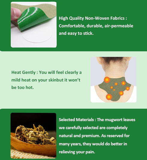 MQ 12 Count Shoulder & Neck Patch, Heat Patches for Shoulder & Neck, Warming Herbal Patches Long-Lasting Relief for Lumbar, Knee, Back, Neck, Shoulder
