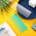 Large Hair Detangling Comb for Curly, Wet Dry Hair, Patelai Wide Tooth Comb, No Handle Accessories (White, Cyan)