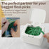 Dental Floss Picks Dispenser with Press Flip Top Cover, Compact Storage Case