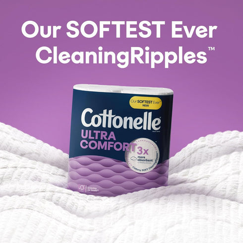 Cottonelle Ultra Comfort Toilet Paper, 9 Mega Rolls = 36 Regular Rolls, 244 Sheets per Roll, Packaging Varies