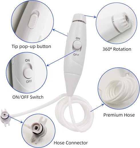 LEZHISNUG WP-100 WP-140 WP-150 WP-900 WP-660 WP-670 WP-580 WP-662 WP-667 Replacement Hose and Handle Parts Compatible