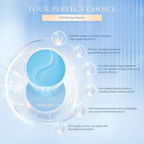 Under Eye Patches Masks - Treatment for Dark Circles, Puffy Eyes, Fine Lines, Wrinkles, Collagen & Hyaluronic Acid, 60