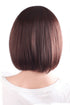 MapofBeauty 30 cm/12 Inch Fashion Short Synthetic Fiber Straight Bob Wig, Dark Brown