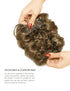 Yamel Messy Bun Hairpiece Updo Curly Bun Extension Combs in Light Brown for Women