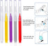Patelai 50 Pieces Braces Brush for Cleaner - Interdental Brush Toothpick Dental Hygiene Flosser Tool (Red, Purple,