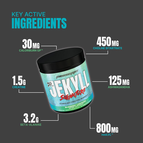 PROSUPPS Dr. Jekyll Signature Pre-Workout Powder, 30 Servings, Stimulant & Caffeine Free, Intense Focus, Energy & Pumps