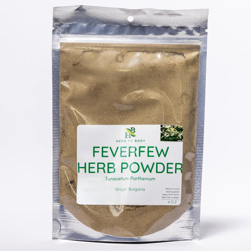 Feverfew Herb Powder - Wildcrafted Tanacetum Parthenium, 4oz